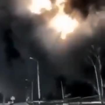 Ukraine Russia War Thick black smoke blocks out the sky