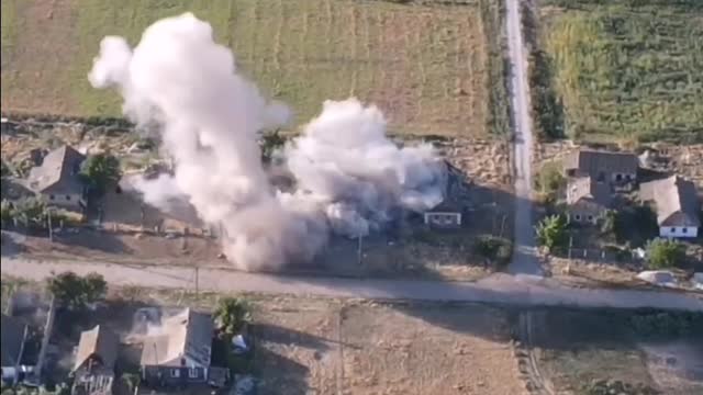 Video of objective control of the destruction of Ukrainian positions in the Kharkiv direction.