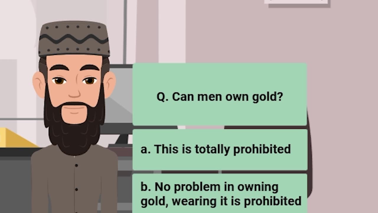 Q. Can men own gold? | #hadith #islam #muslim |