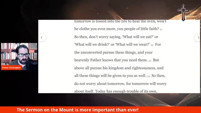 The Sermon on the Mount is more important than ever, part 8