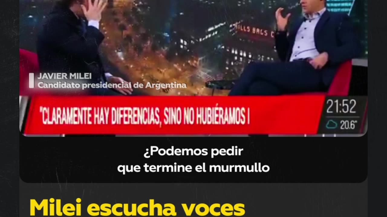 “Todo ese murmullo me está matando”: Milei afirma oír voces durante una entrevista