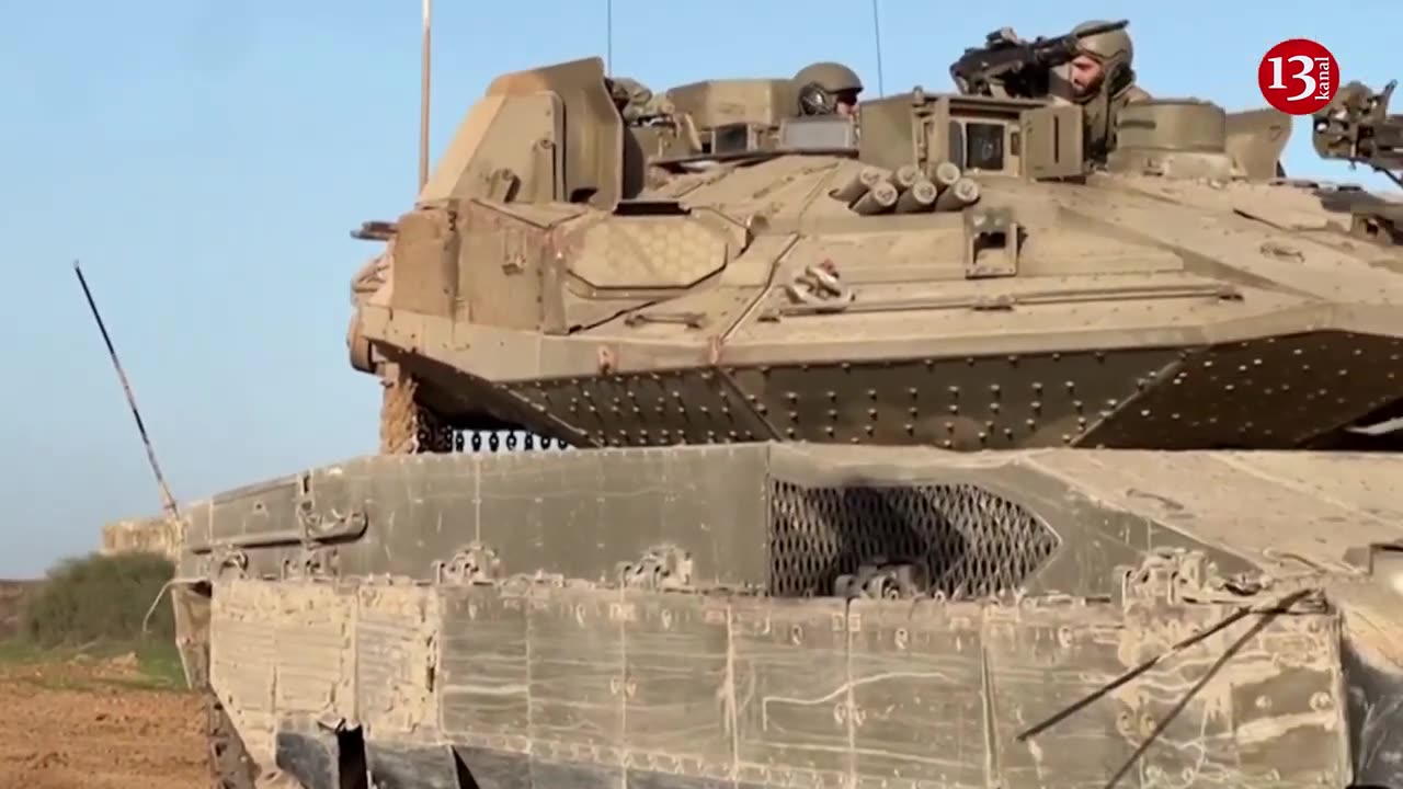 Israeli armoured vehicles seen moving away from Gaza Strip