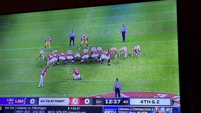 ALABAMA VS LSU 1ST DRIVE