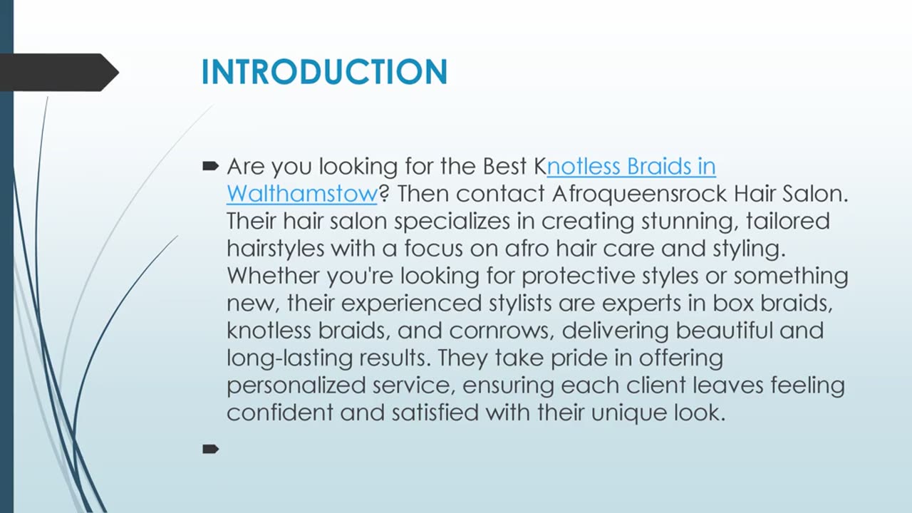 Get The Best Knotless Braids in Walthamstow.