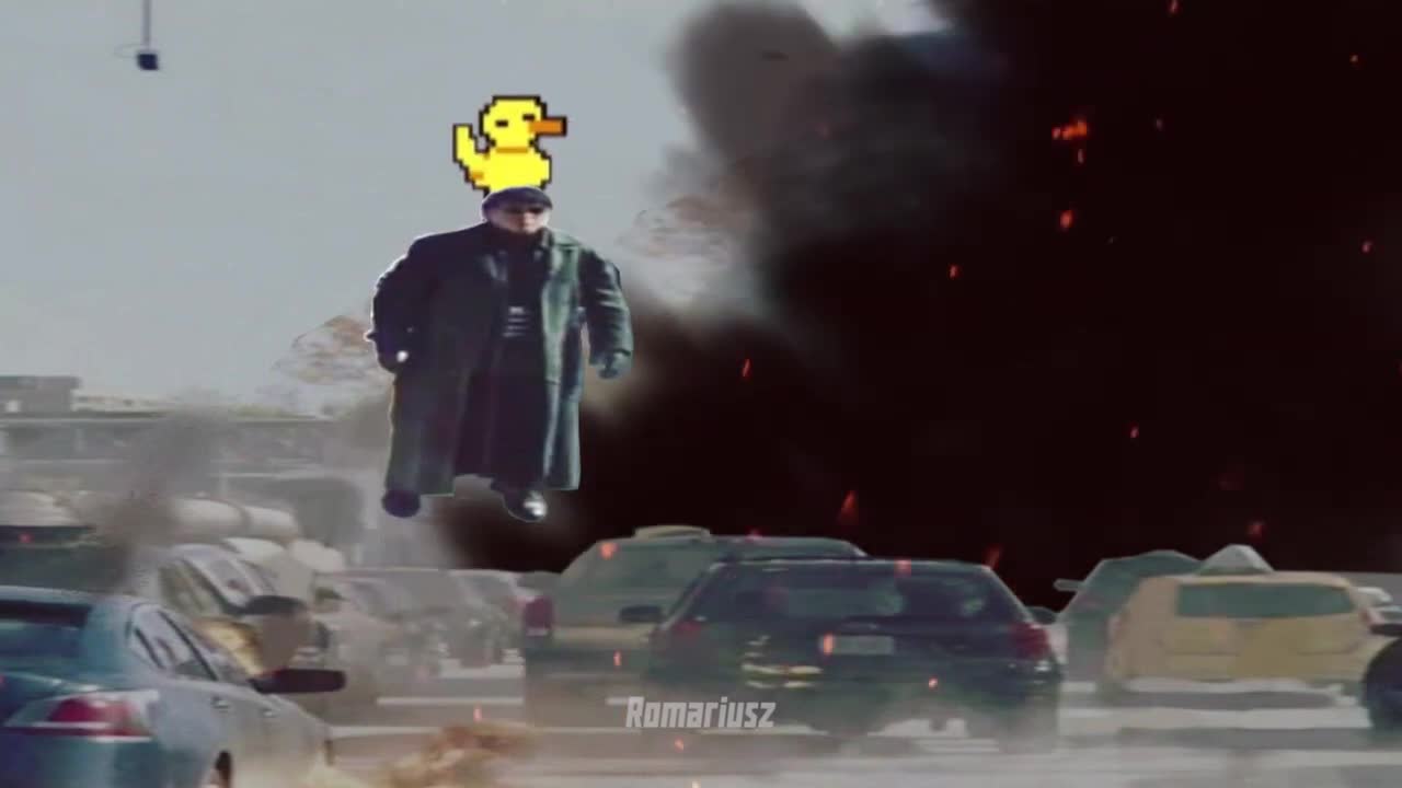 Doc Ock Without Tentacles gets a ride from Undertale Bird