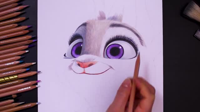 Draw Judy's Nose And Mouth