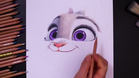 Draw Judy's Nose And Mouth