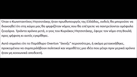 Παράθυρο Του Overton - Πως το Αποτρόπαιο γίνεται Αποδεκτό από την Κοινή Γνώμη