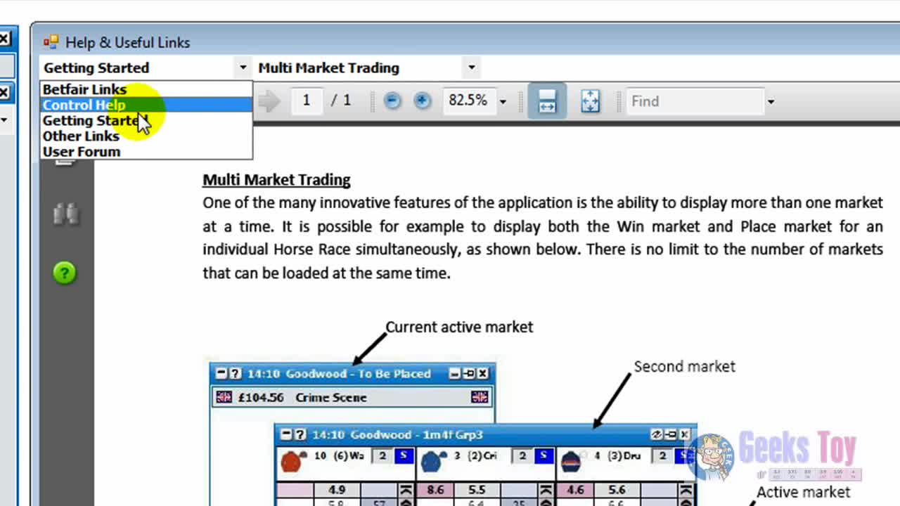 Geeks Toy - Betfair Trading - Getting Started Video 1/2