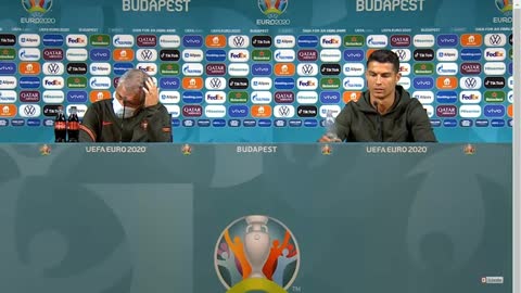 'Drink water': Ronaldo removes Coca-Cola bottles in press conference