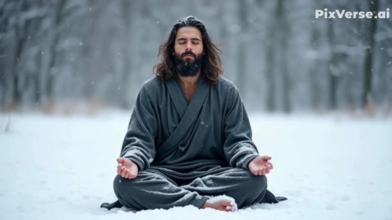 Meditation in snow