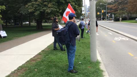 Preaching on abortion and repentance outside Ontario legislature, October 7, 2021