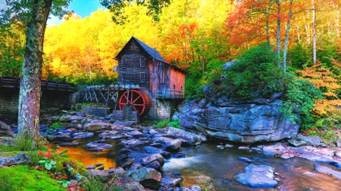 Creek Forest Autumn