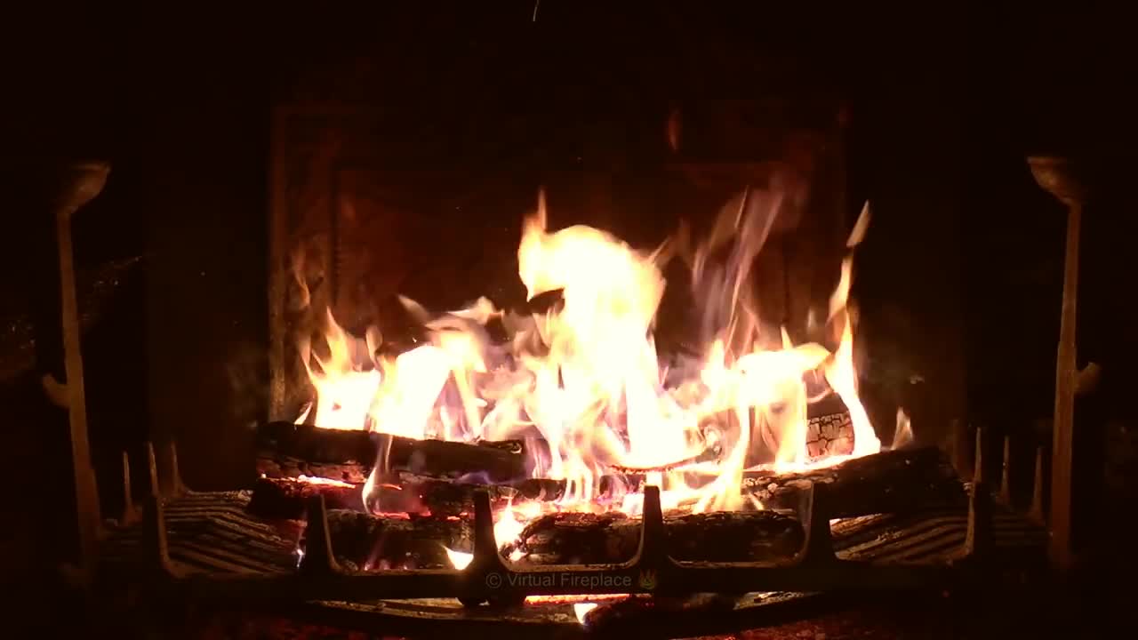 Relaxing Fireplace Sounds - Burning Fireplace & Crackling Fire Sounds