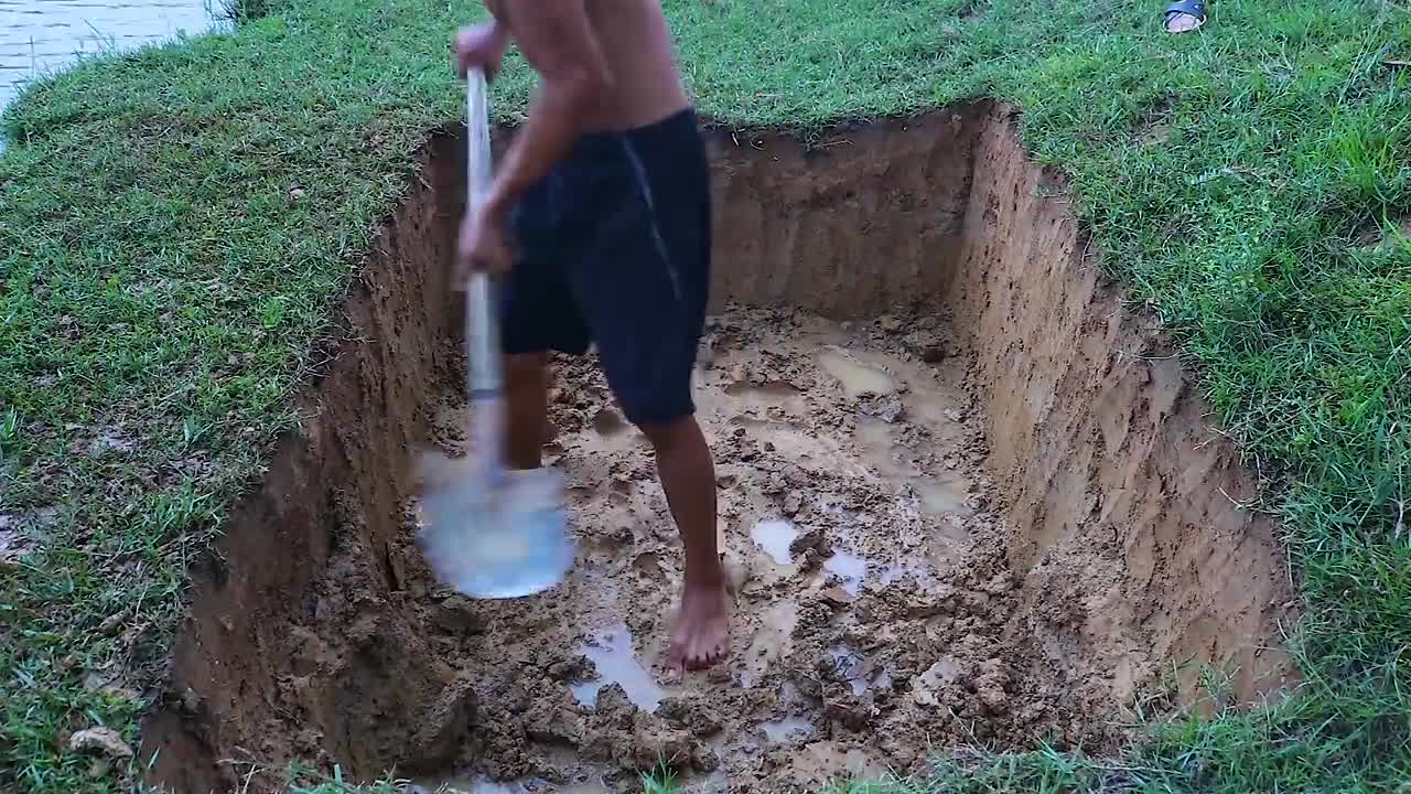 Making Trap To Catch Catfish In The Secret Hole With PVC Pipe & Chicken Eggs-5