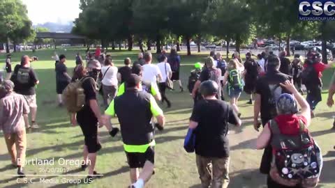 Violence Erupts After AntiFa Tries To Take American Flag From Patriots