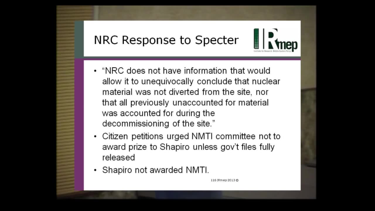 The NUMEC Cover-up: The Diversion of U.S. Weapons Grade Uranium from NUMEC to Israel