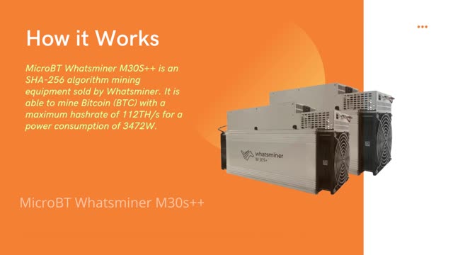 Sealing MicroBT Whatsminer M30s++ Best For Bit coin Mining GO