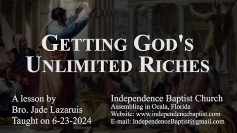 Getting God's Unlimited Riches