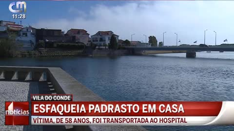 Agride o padrasto com faca de cozinha em Vila do Conde