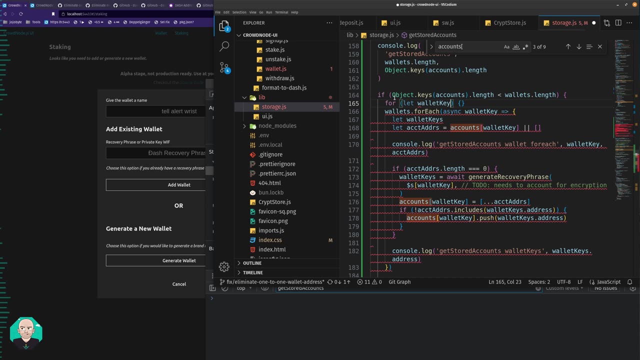 🎯 Managing Multi-Wallets 📦 (Ð) CrowdNode.js UI 🗃️ [HTML, JavaScript & CSS] 📺 Episode 30