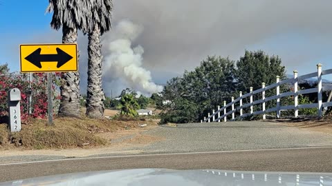 The Garden Fire, Fallbrook, California. Raw Footage B 1:59 pm 11-08-24