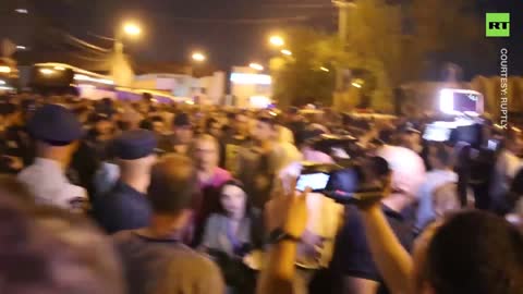 Dozens hospitalized amid clashes in Armenia