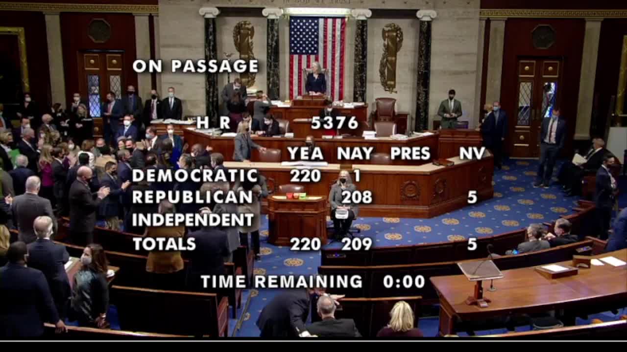 Democrats Celebrate As Build Back Better Crosses Vote Threshold In The House