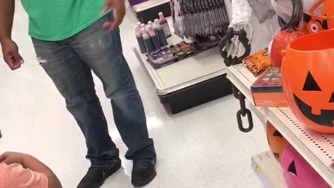 Twin boys scared in target