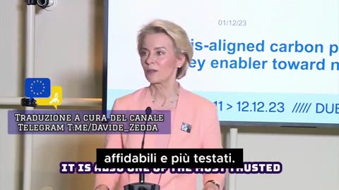 VON DER LEYEN: BISOGNA METTERE UN PREZZO SUL CARBONIO