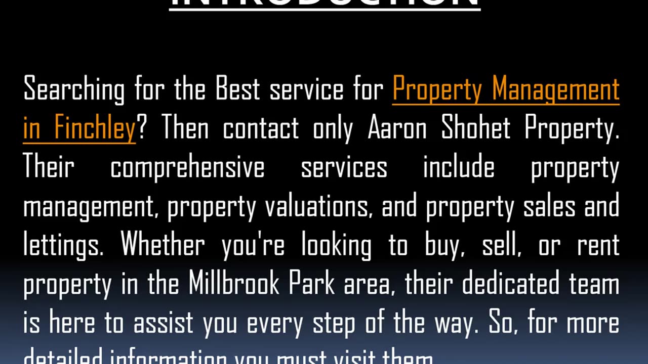 Best service for Property Management in Finchley