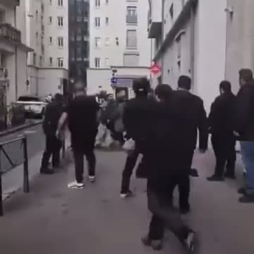 "Pro Palestine" mob tried disrupting a Jewish Aliyah fair in Lyon last night.
