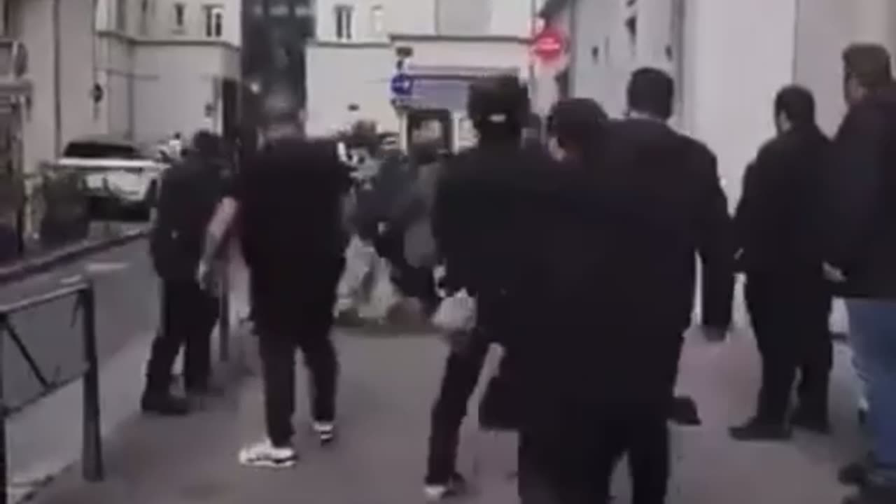 "Pro Palestine" mob tried disrupting a Jewish Aliyah fair in Lyon last night.