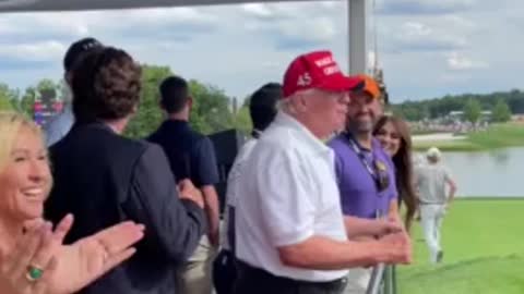 "Let's Go Brandon!" : Golf Crowd Gives Donald Trump A Warm Welcome