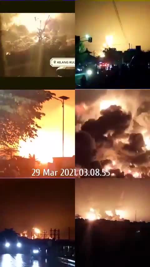 oil refinery explodes