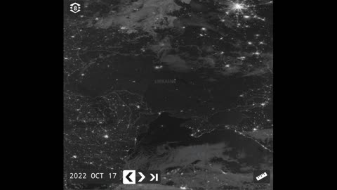 Lights of the former Ukraine from space, Oct 17th, 2022