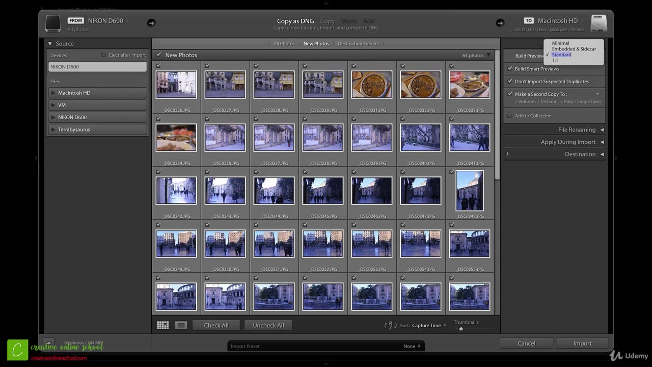 Adobe Lightroom Importing Photos Chapter 2