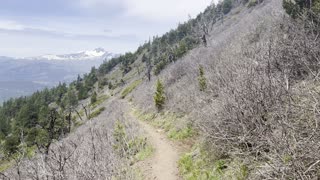 Crossing the Ridgeline of Black Butte Trail – Deschutes National Forest – Central Oregon – 4K