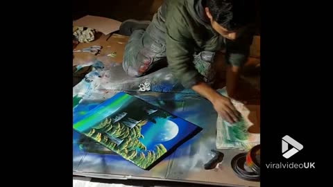 Stunning spray paint art