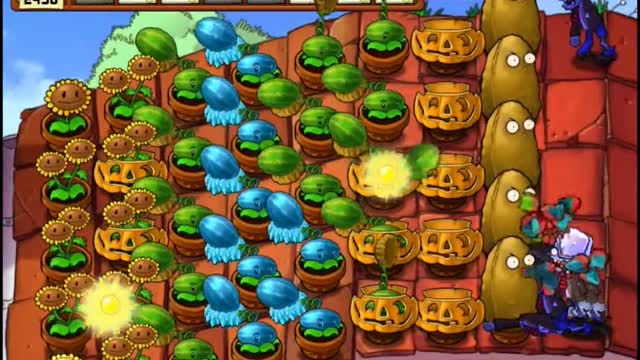 Plants vs Zombies Supervivencia 10 Tejado Dificil