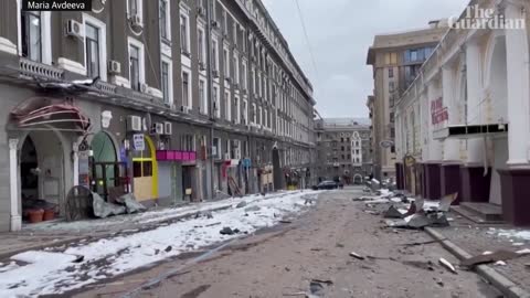 Ukraine_ footage shows devastation in Kharkiv after Russian shelling