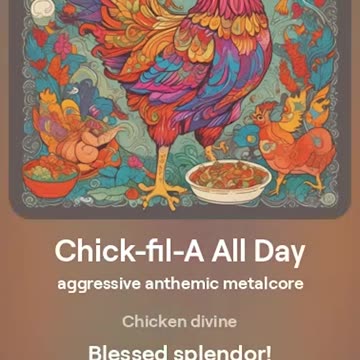 Chick-fil-A All Day AI Metalcore Anthem Full