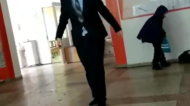 School memories ... My friend shows tricks from karate