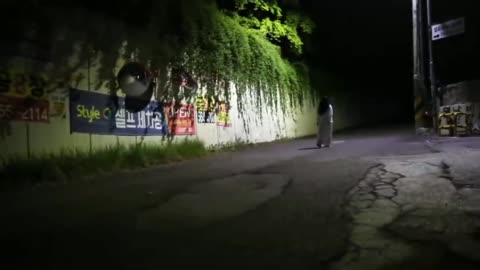 ghost walk on street road in night//😱😱