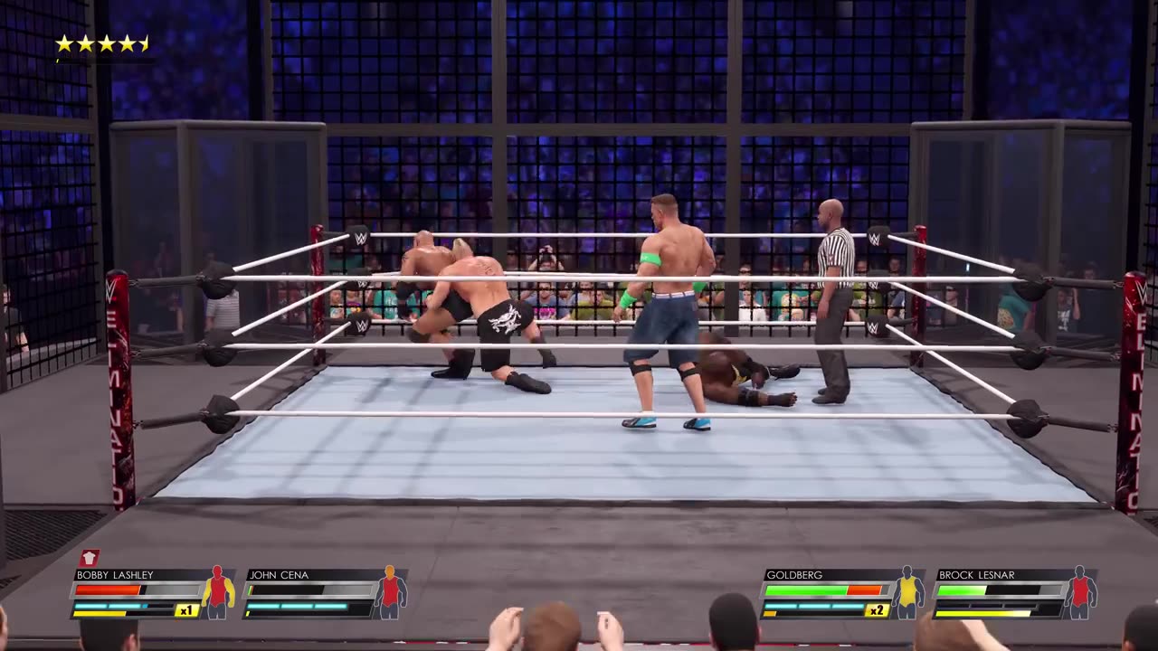 6-Man Elimination Chamber Match Full Gameplay _ WWE2K22 _ PS5 4K