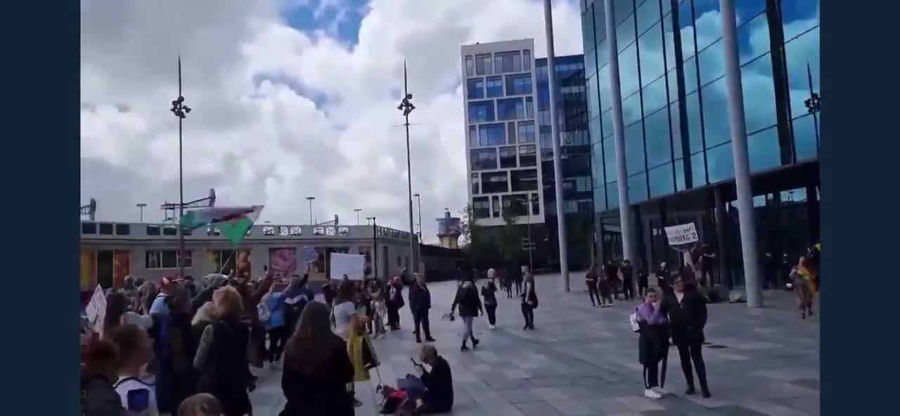 BBC Protest in Cardiff, Wales