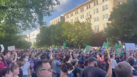 Huge crowd marching in DC, chanting "f*ck this [Supreme] court"