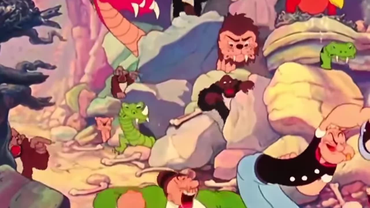 Popeye The Sailor Saves the girl from Sindbad