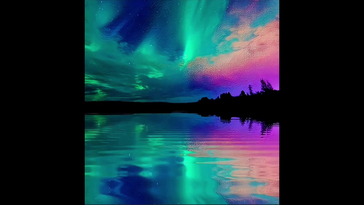 Relaxing Water Sounds: Aurora Borealis Colors