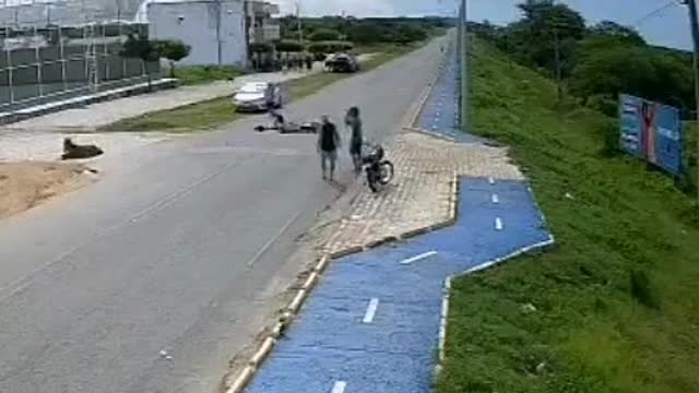 horse accident by bike